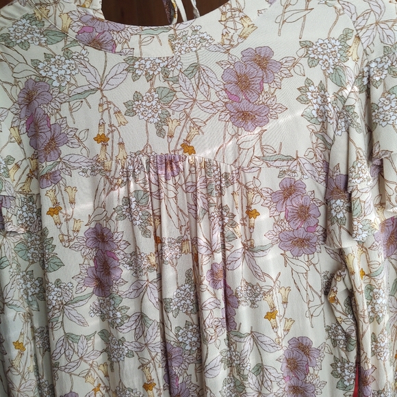 A.n.a new approach women's dress long sleeve  yellow floral size S - Picture 8 of 15
